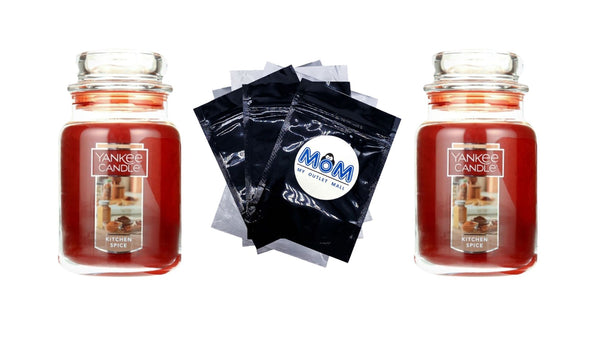 Candle Kitchen Spice Original Large Scented Jar Candle - 2 packs - 22 oz per pack - plus 3 My Outlet Mall Resealable Storage Pouches