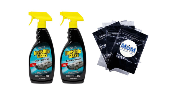 Invisible Glass Cleaner - 2 packs - 22 oz per pack - plus 3 My Outlet Mall Resealable Storage Pouches