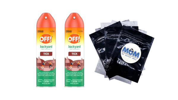 Deep Woods Tick Repellent V, Long Lasting Outdoor Mosquito Bug Spray - 2 packs - 8 oz per pack - plus 3 My Outlet Mall Resealable Storage Pouches