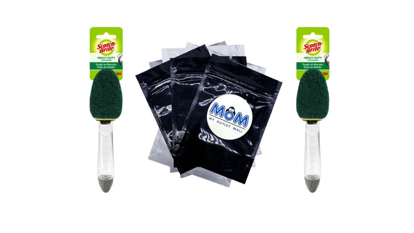 Heavy Duty Dishwand, Soap Dispensing - 2 packs - plus 3 My Outlet Mall Resealable Storage Pouches