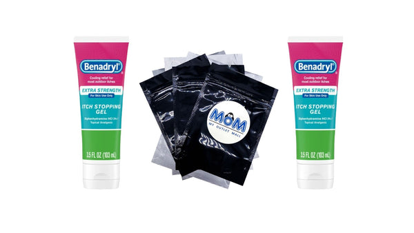 Extra Strength Anti-Itch Topical Analgesic Gel - 2 packs - 3.5 fl oz per pack - plus 3 My Outlet Mall Resealable Storage Pouches