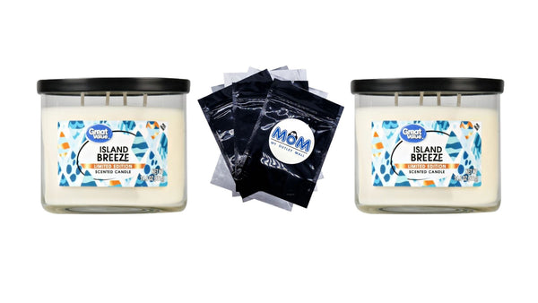 Limited Edition Island Breeze Candle - 2 packs - 14 oz per pack - plus 3 My Outlet Mall Resealable Storage Pouches