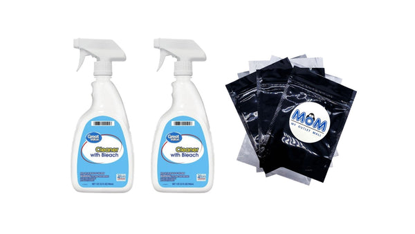 Cleaner with Bleach - 2 packs - 32 fl oz per pack - plus 3 My Outlet Mall Resealable Storage Pouches