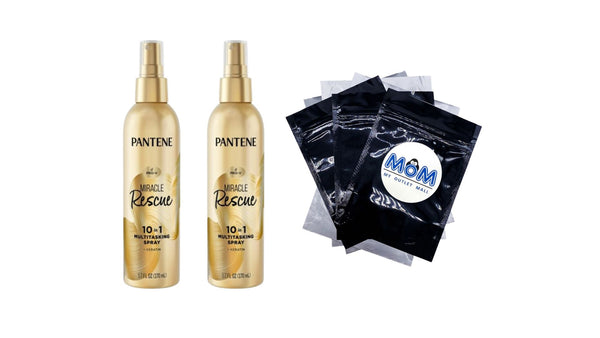 Miracle Rescue 10 in 1 Multitasking Leave-in Conditioner Spray - 2 packs - 5.7 oz per pack - plus 3 My Outlet Mall Resealable Storage Pouches