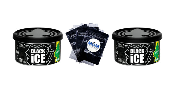 Air Freshener Fiber Can Black Ice - 2 packs - 1.05 oz per pack - plus 3 My Outlet Mall Resealable Storage Pouches