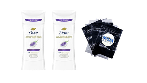 Advanced Care Women's Antiperspirant Deodorant Stick Lavender Fresh - 2 packs - 2.6 oz per pack - plus 3 My Outlet Mall Resealable Storage Pouches