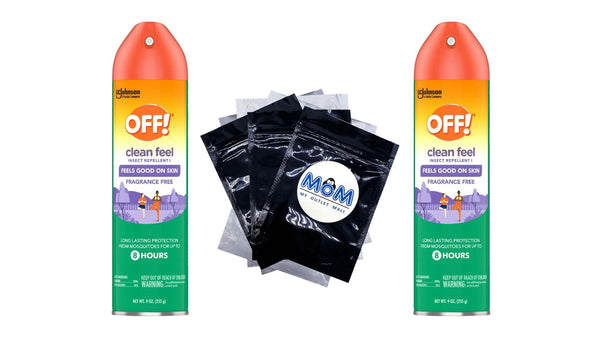 Clean Feel  Mosquito Repellent Aerosol Bug Spray - 2 packs - 9 oz per pack - plus 3 My Outlet Mall Resealable Storage Pouches