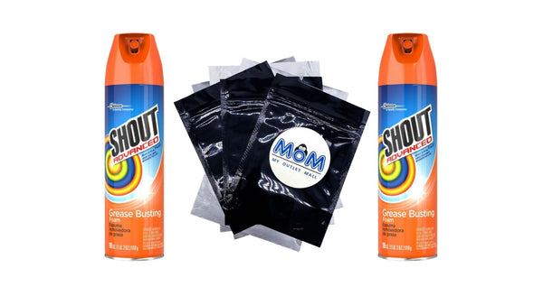 Advanced Grease Busting Foam, Laundry Stain Remover - 2 packs - 18 oz per pack - plus 3 My Outlet Mall Resealable Storage Pouches