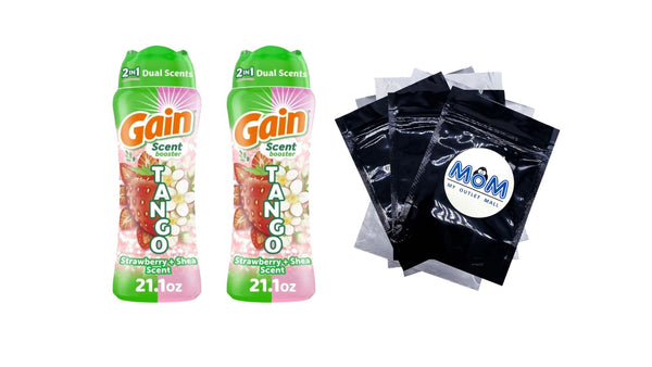 Tango 2-in-1 Dual Scent In-Wash Laundry Scent Booster Beads, Strawberry & Shea Scent - 2 packs - 21.1 oz per pack - plus 3 My Outlet Mall Resealable Storage Pouches