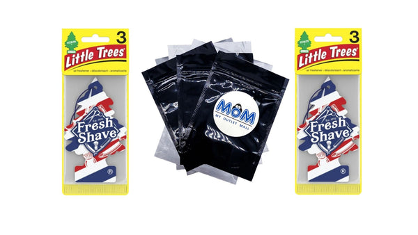 Air Freshener Fresh Shave Fragrance, 3 Count - 2 packs - plus 3 My Outlet Mall Resealable Storage Pouches