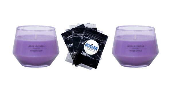 Candle Lemon Lavender Studio Collection Jar Candle - 2 packs - 10 oz per pack - plus 3 My Outlet Mall Resealable Storage Pouches