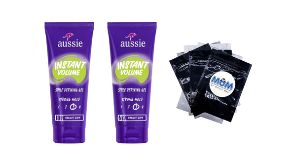 Instant Volume Style Defining Hair Gel, for Straight Hair and Wavy Hair, Unisex - 2 packs - 7 oz per pack - plus 3 My Outlet Mall Resealable Storage Pouches