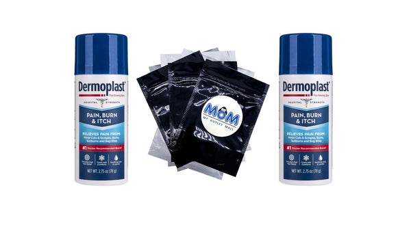 Pain Relief Spray for Minor Cuts, Burns and Bug Bites - 2 packs - 2.75 oz per pack - plus 3 My Outlet Mall Resealable Storage Pouches