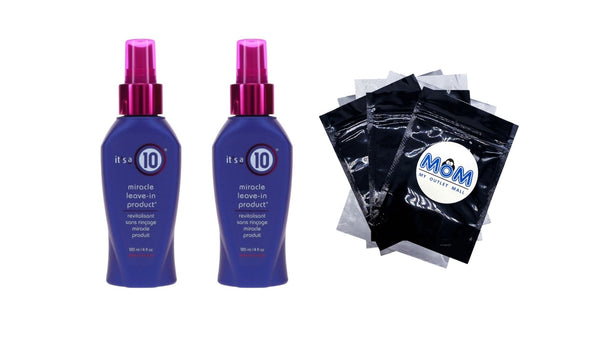 Miracle Leave-In Conditioner Spray - 2 packs - 4 oz per pack - plus 3 My Outlet Mall Resealable Storage Pouches