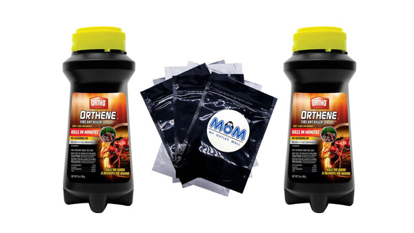 Orthene Fire Ant Killer1, Kills Queen, Destroys up to 162 Mounds - 2 packs - 12 oz per pack - plus 3 My Outlet Mall Resealable Storage Pouches