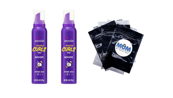 Miracle Curls Styling Mousse with Coconut & Jojoba Oil, for Curly Hair, Unisex - 2 packs - 6Fl oz per pack - plus 3 My Outlet Mall Resealable Storage Pouches