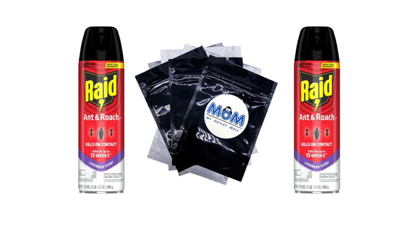 Ant & Roach Insect Count Killer, Indoor Insecticide, Residual Killing Power, Lavender Scent - 2 packs - 17.5 oz per pack - plus 3 My Outlet Mall Resealable Storage Pouches