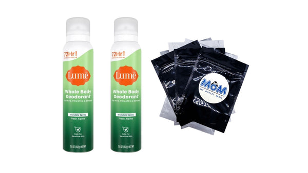 Whole Body Women’s Deodorant Invisible Spray Aluminum Free, Fresh Alpine Scent - 2 packs - 3.6 oz per pack - plus 3 My Outlet Mall Resealable Storage Pouches