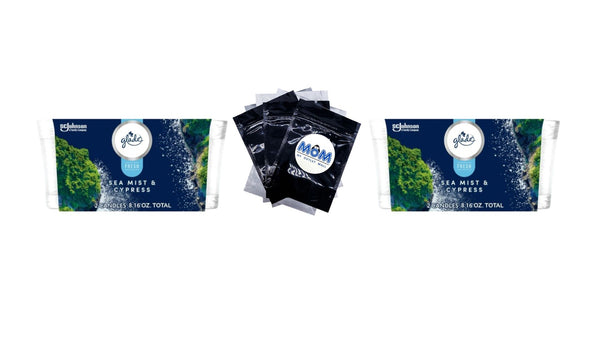 Sea Mist & Cypress, Fresh Collection Candles, 2 Candles - 2 packs - plus 3 My Outlet Mall Resealable Storage Pouches