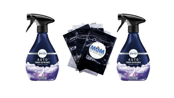 Auto Car Fabric Spray, Odor Fighting Air Freshener, Midnight Storm - 2 packs - 12.5 fl oz per pack - plus 3 My Outlet Mall Resealable Storage Pouches