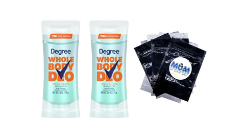 Women Whole Body Deodorant Stick for Women Fresh Citrus Scent Aluminum Free - 2 packs - 2.6 oz per pack - plus 3 My Outlet Mall Resealable Storage Pouches
