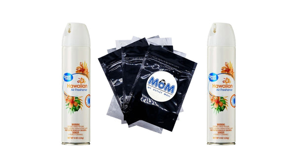 Aerosol Air Freshener, Hawaiian - 2 packs - 8 oz per pack - plus 3 My Outlet Mall Resealable Storage Pouches