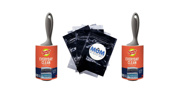 Everyday Clean Lint Roller 100 Sheets - 2 packs - plus 3 My Outlet Mall Resealable Storage Pouches