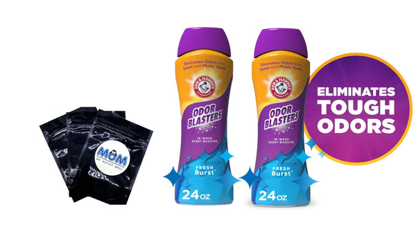 Odor Blasters Fresh Burst In-Wash Laundry Scent Booster- 2 packs - 24 oz per pack - plus 3 My Outlet Mall Resealable Storage Pouches