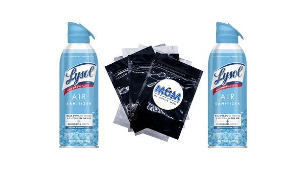 Air Sanitizer Spray, For Air Sanitization & Odor Elimination, Cotton Blossom Scent - 2 packs - 10Fl oz per pack - plus 3 My Outlet Mall Resealable Storage Pouches