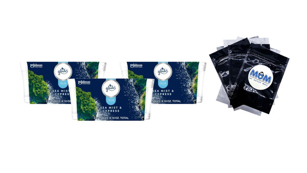 Sea Mist & Cypress, Fresh Collection Candles, 2 Candles - 3 packs - plus 3 My Outlet Mall Resealable Storage Pouches