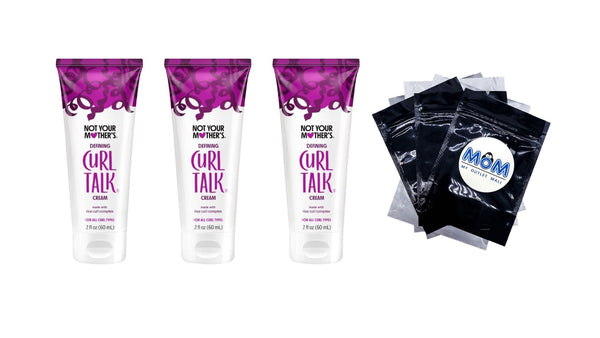 Curl Talk Defining Curl Cream, Travel Size - 3 packs - 2fl oz per pack - plus 3 My Outlet Mall Resealable Storage Pouches