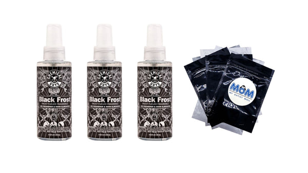 Black Frost Air Freshener and Odor Eliminator - 3 packs - 4 oz per pack - plus 3 My Outlet Mall Resealable Storage Pouches