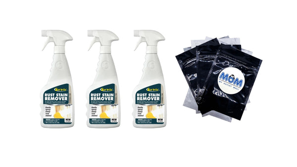 Rust Stain Remover - 3 packs - 16 oz per pack - plus 3 My Outlet Mall Resealable Storage Pouches