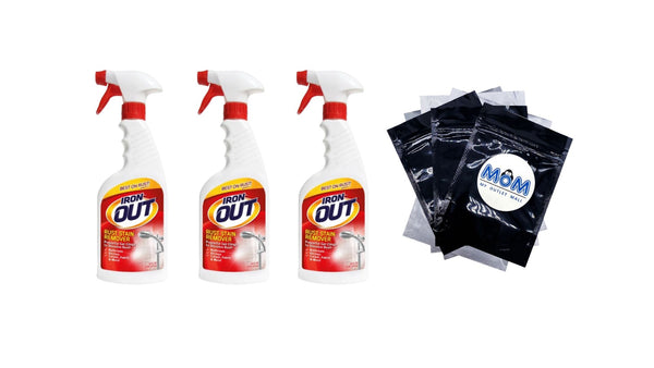Rust Stain Remover Spray Gel - 3 packs - 24 oz per pack - plus 3 My Outlet Mall Resealable Storage Pouches