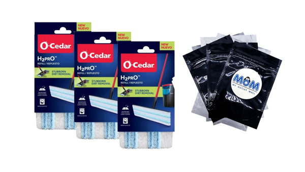H2prO Mophead Refill - 3 packs - plus 3 My Outlet Mall Resealable Storage Pouches