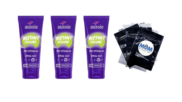 Instant Volume Style Defining Hair Gel, for Straight Hair and Wavy Hair, Unisex - 3 packs - 7 oz per pack - plus 3 My Outlet Mall Resealable Storage Pouches