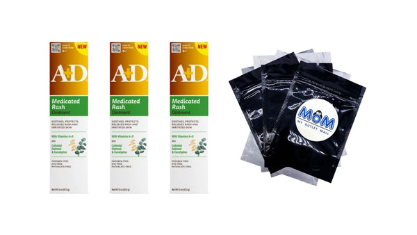 Medicated Rash Ointment Relieves Rash & Skin Irritated Skin - 3 packs - 1.5 oz per pack - plus 3 My Outlet Mall Resealable Storage Pouches