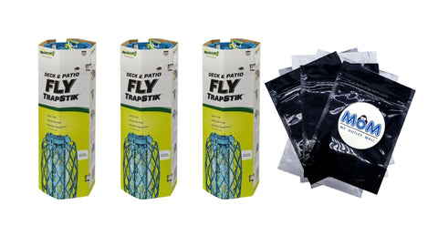 Deck Patio Fly Trapstik Outdoor Hanging Fly Trap - 3 packs - plus 3 My Outlet Mall Resealable Storage Pouches