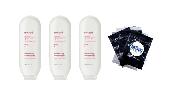 Volumizing Conditioner, Pure Peace - 3 packs - 13.5Fl oz per pack - plus 3 My Outlet Mall Resealable Storage Pouches
