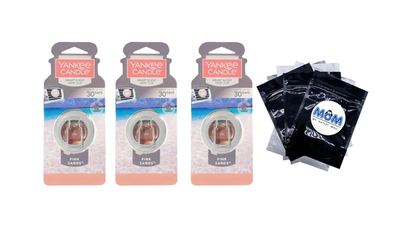 Smart Scent Pink Sands Vent Clip Air Freshener - 3 packs - plus 3 My Outlet Mall Resealable Storage Pouches