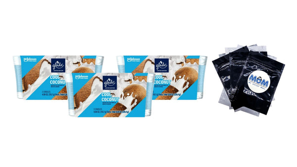 Cool Coconut Limited Edition, Fragrance Infused with Essential Oils Candles, 2 Candles - 3 packs - plus 3 My Outlet Mall Resealable Storage Pouches