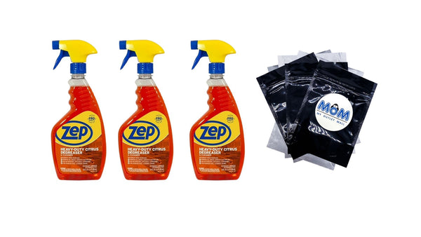 Heavy-Duty Citrus Degreaser and Cleaner Restaurant Grade, Removes Oil, Grease, Adhesive, and Kitchen Soil on Stovetops, Appliances Citrus Scent - 3 packs - 24 oz per pack - plus 3 My Outlet Mall Resealable Storage Pouches