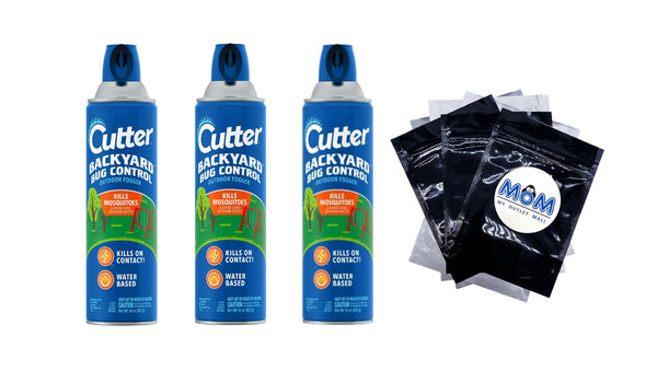 Backyard Bug Control Outdoor Fogger - 3 pack - 16 oz per pack - plus 3 My Outlet Mall Resealable Storage Pouches