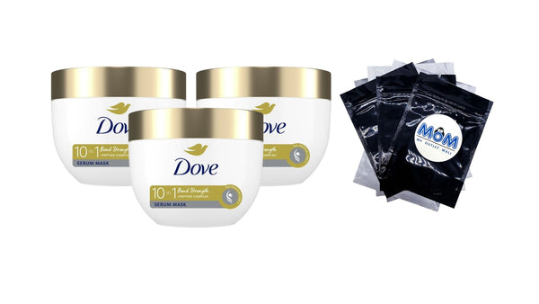 Bond Strength Women's Hair Mask with Peptide Complex All Hair - 3 packs - 9.2 oz per pack - plus 3 My Outlet Mall Resealable Storage Pouches