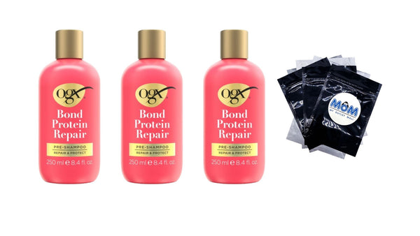 Repair & Protect Bond Protein Repair Pre-Shampoo - 3 packs - 8.4Fl oz per pack - plus 3 My Outlet Mall Resealable Storage Pouches