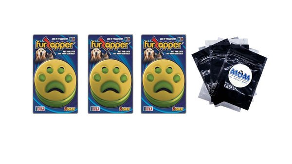 Reusable Yellow Lint Remover - 3 packs - 2 count per pack plus 3 My Outlet Mall Resealable Storage Pouches