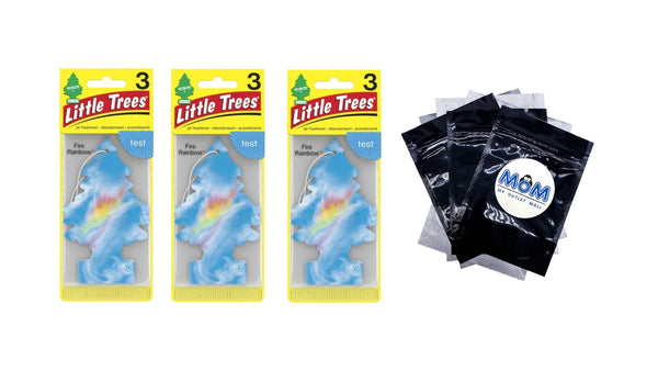 Air Freshener Fire Rainbow Fragrance - 3 packs - 3 count per pack - plus 3 My Outlet Mall Resealable Storage Pouches