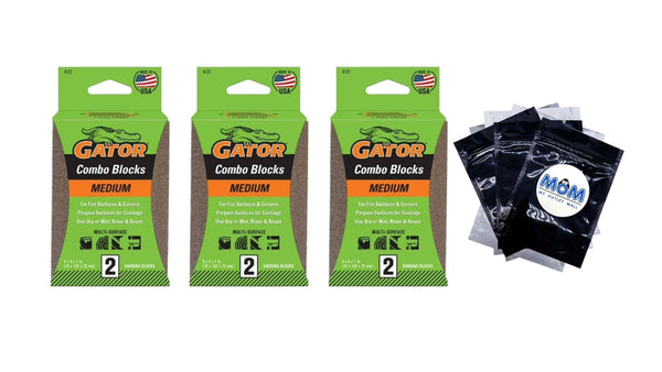 2-5/8x4 Angled Sponge Medium - 3 packs - 2 count per pack - plus 3 My Outlet Mall Resealable Storage Pouches