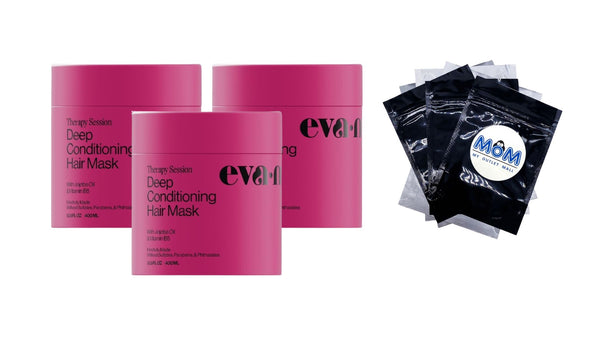 Therapy Session Deep Conditioning Hair Mask - 3 packs - 13.5 oz per pack - plus 3 My Outlet Mall Resealable Storage Pouches