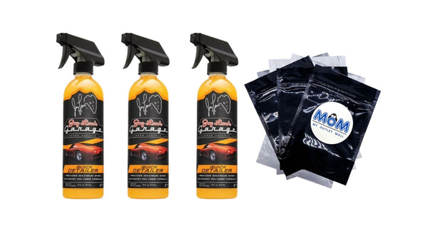 Quick Detailer Clean & Enhances Cars Color, Depth & Clarity - 3 packs - 16 oz per pack - plus 3 My Outlet Mall Resealable Storage Pouches